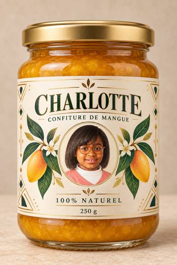 Maquette indicative : Confiture de mangue